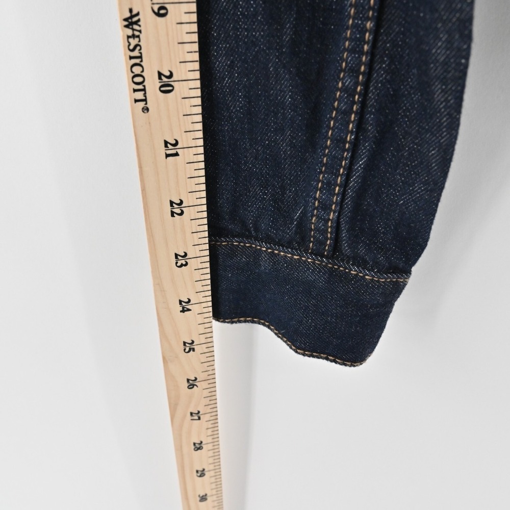 Banana Republic Embroidered Tiger Jean Jacket Womens Size XS Denim Button Patch - Picture 6 of 12